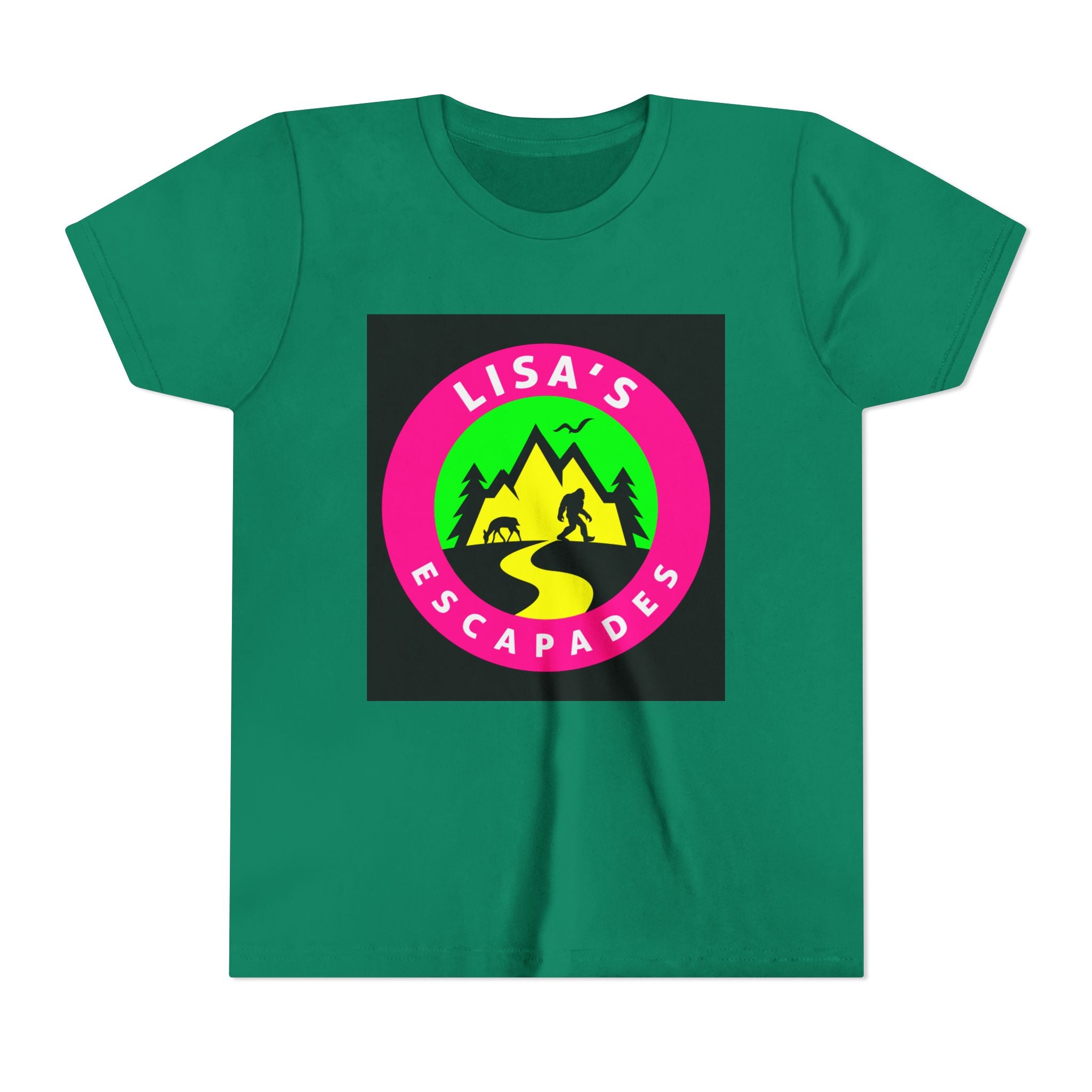 Youth Tee — "Lisa’s Escapades" Camping Logo Shirt