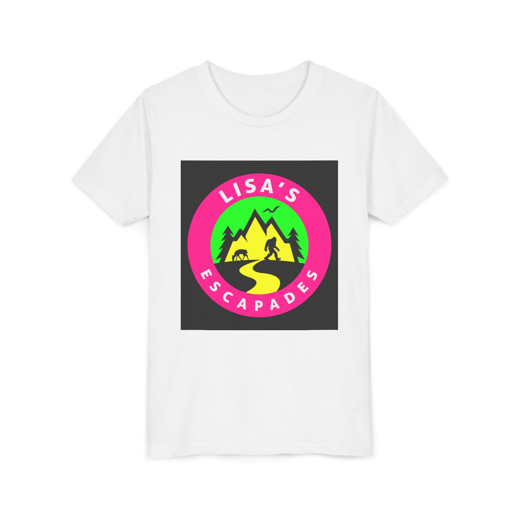 Youth Tee — "Lisa’s Escapades" Camping Logo Shirt