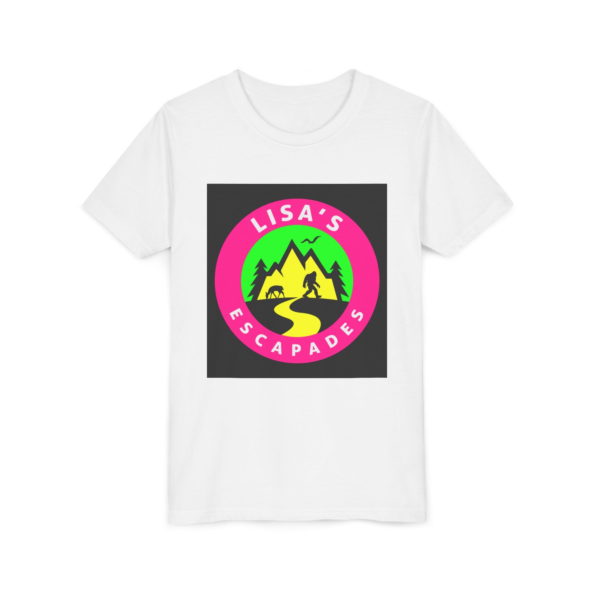 Youth Tee — "Lisa’s Escapades" Camping Logo Shirt