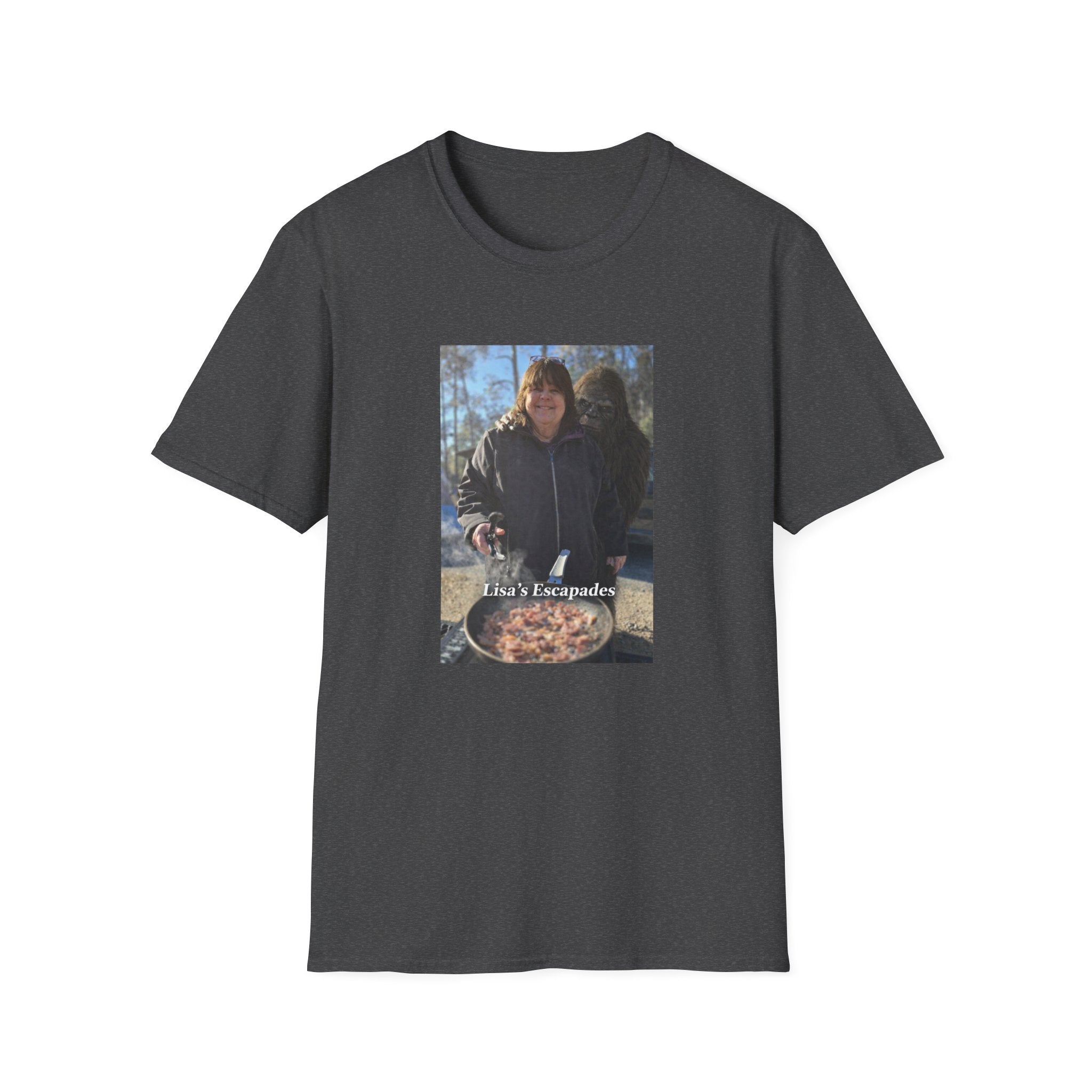 Cooking Photo T-Shirt — "Lisa's Escapades" Casual Graphic Tee