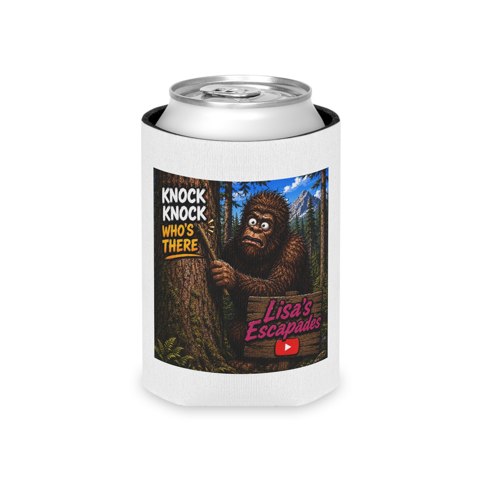 Knock Knock Who's There Bigfoot Lisa's Escapades Can Cooler