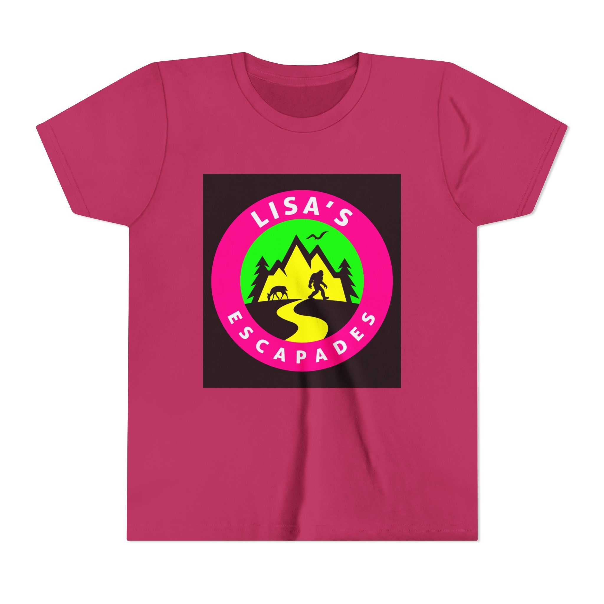 Youth Tee — "Lisa’s Escapades" Camping Logo Shirt